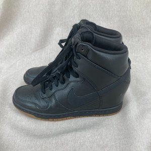 Nike Dunk Sky Hi Hidden Wedge Essential Black Gum Womens Size 8.5 644877-014